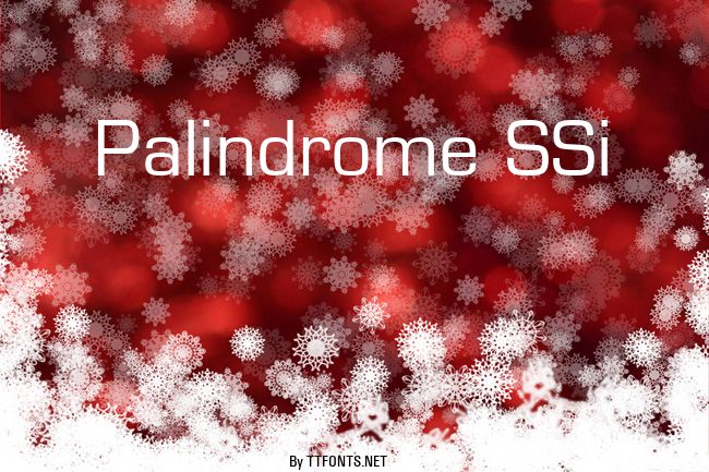 Palindrome SSi example